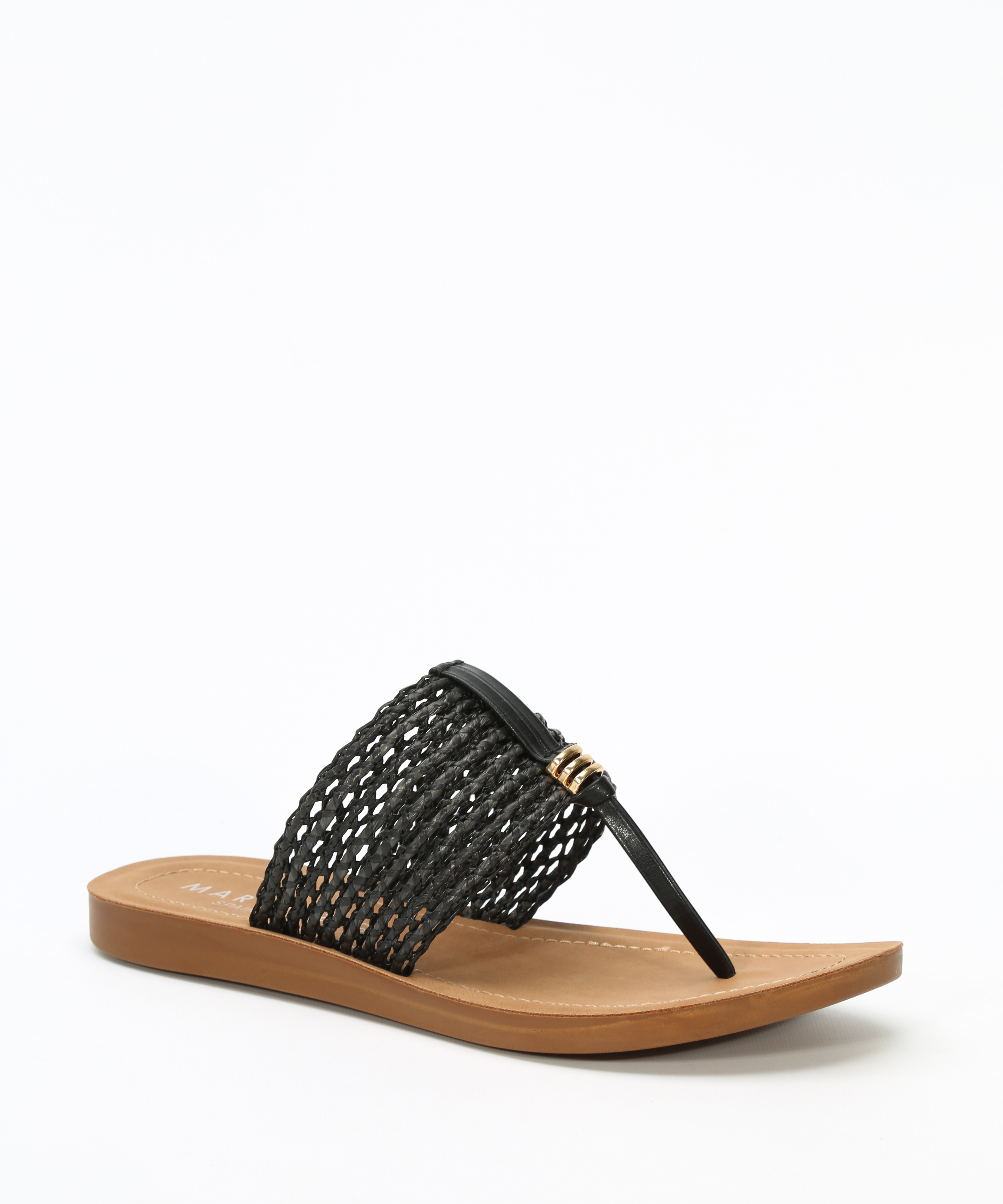 Sandalias planas rejilla rafia image number null